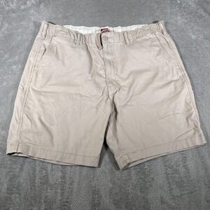 Levis XX‎ Chino EZ Shorts Mens XL Khaki Stretch Casual Flat Front Chino Summer